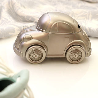 Christening Gift - Pewter Beetle Car Money Box