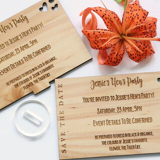 Save the Date - Standing Wooden Rectangle