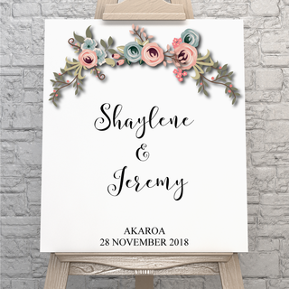 Floral Welcome Poster - Digital Print