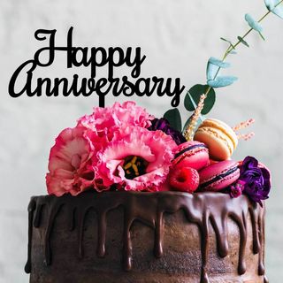 Cake Topper - Happy Anniversary