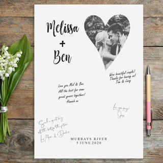 Guest Signing Poster - Boho Heart
