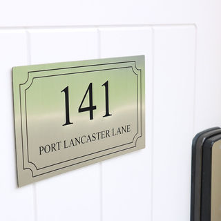 House Number Plaque in Silver