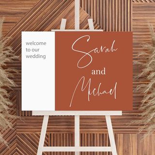 Wedding Poster - Autumn Colours with Signature Style Font