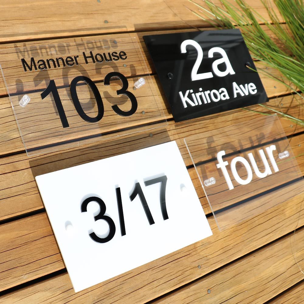 House Number Plaque in Acrylic
